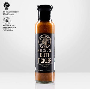 The Butt Tickler Hot Sauce - Salts, Rubs and Sauces - Grumpy Gary's Gourmet Hot Sauces - Hunter Valley Heating 