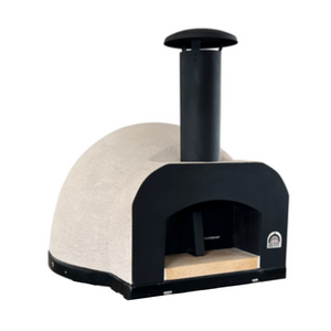 HVH Pizza Ovens HVH70 Nero preassembled pizza oven with black exterior, designed for home or commercial pizza baking.