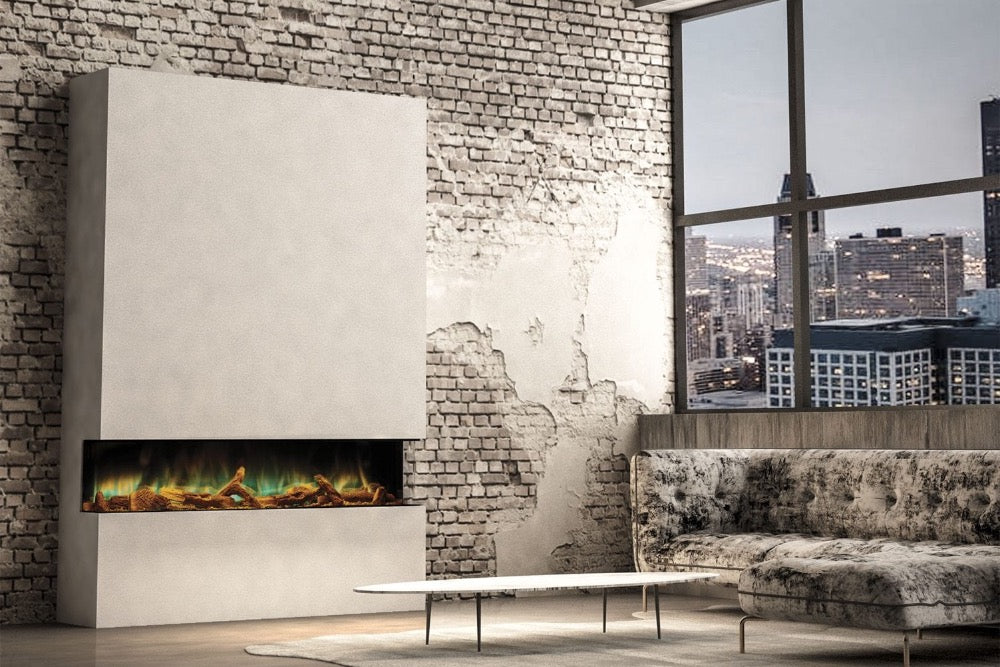 ilektro 2600 Landscape Electric Fireplace installed in a modern living room
