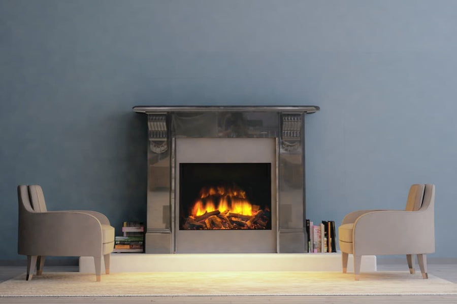 ilektro 950 Aspect Premium electric fireplace installed in a traditional fireplace surround