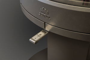 Close-up of the air control on the Jøtul F 370 V2 Advance wood heater