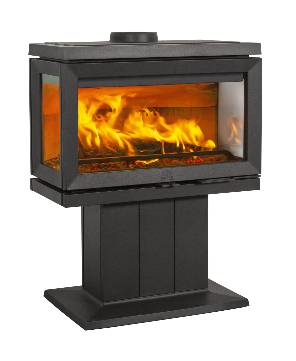 Jøtul F 620 wood heater with low pedestal base