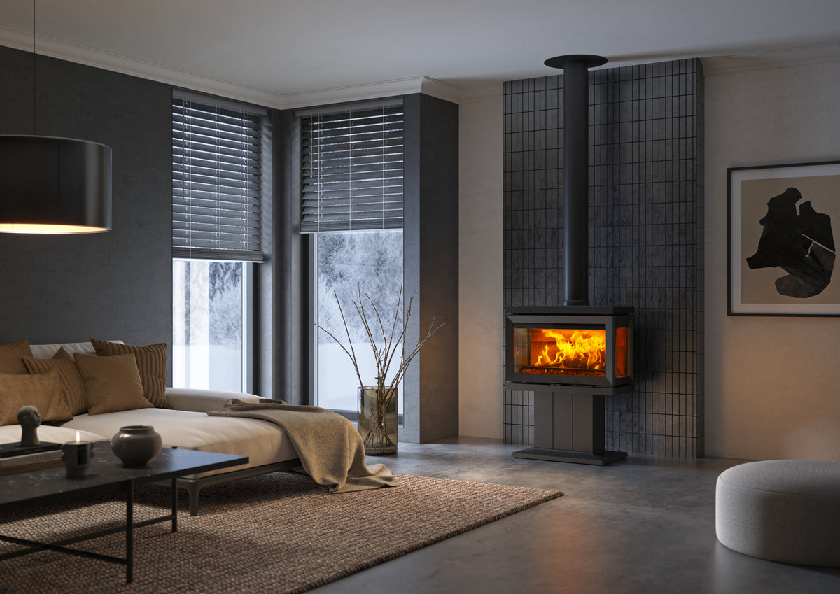 Jøtul F 620 wood heater with compact low base configuration