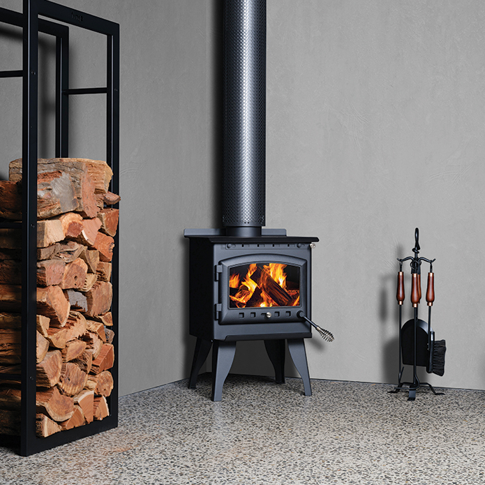 Kalora 425R compact freestanding radiant wood heater