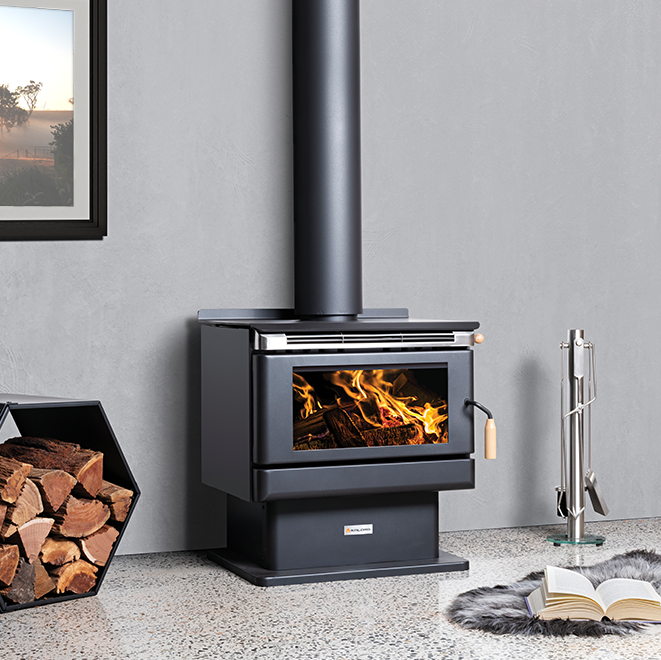 Kalora 500C freestanding fan-forced convection wood heater