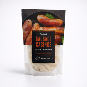 Misty Gully Size 36 natural hog sausage casings for homemade sausages