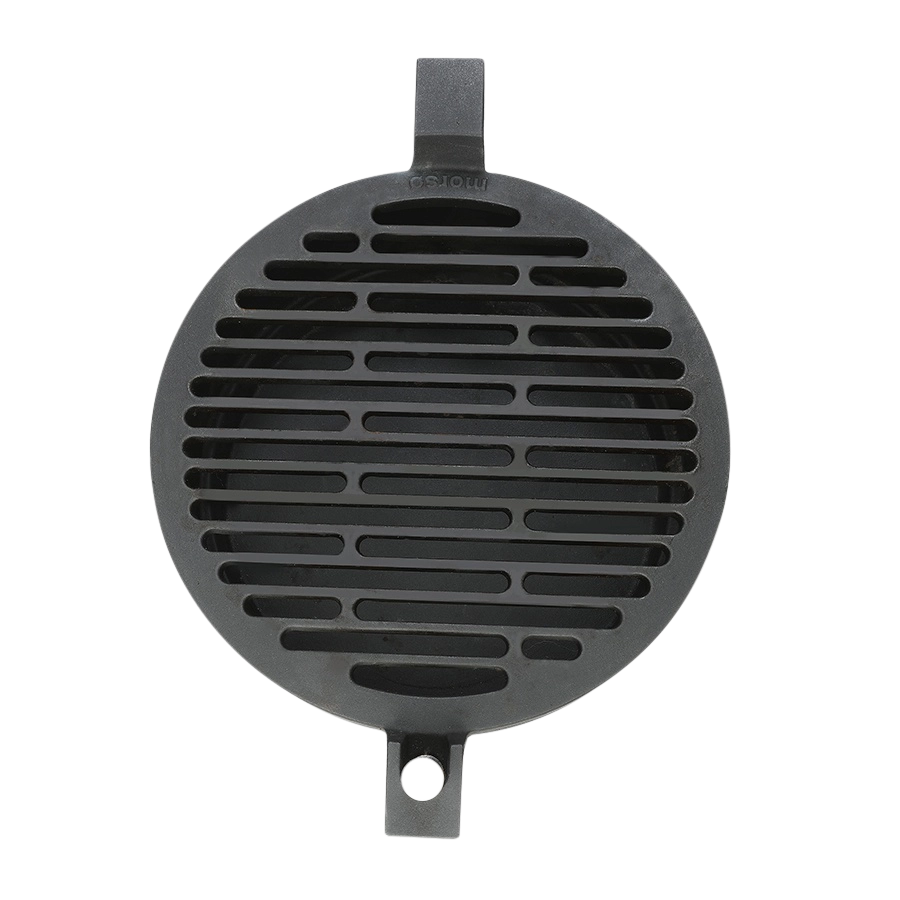 Morsø Grill ‘71 Table with sleek black metal frame and spacious cooking surface for outdoor grilling and entertaining.