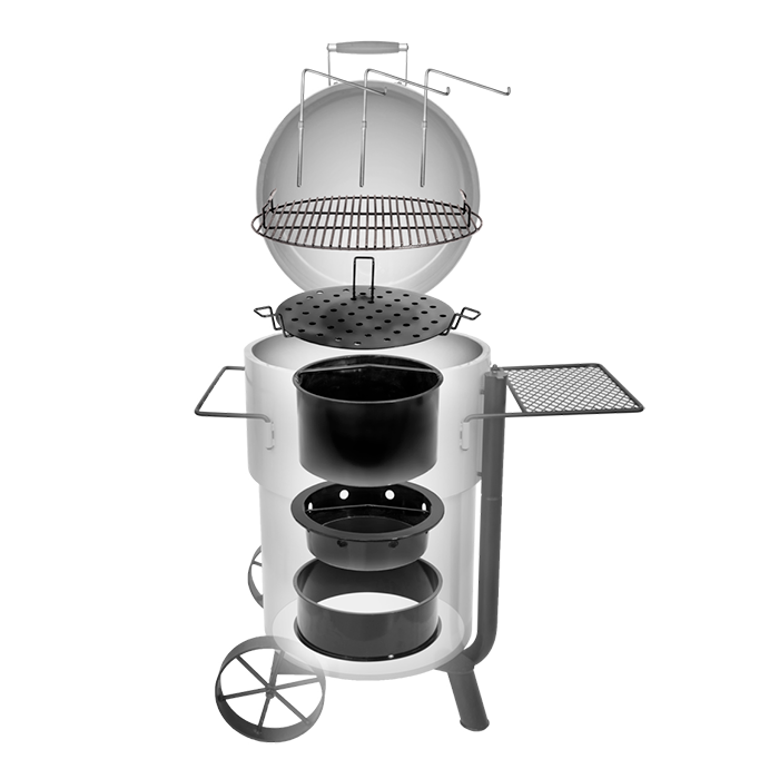 Bronco Pro Drum Smoker - Black