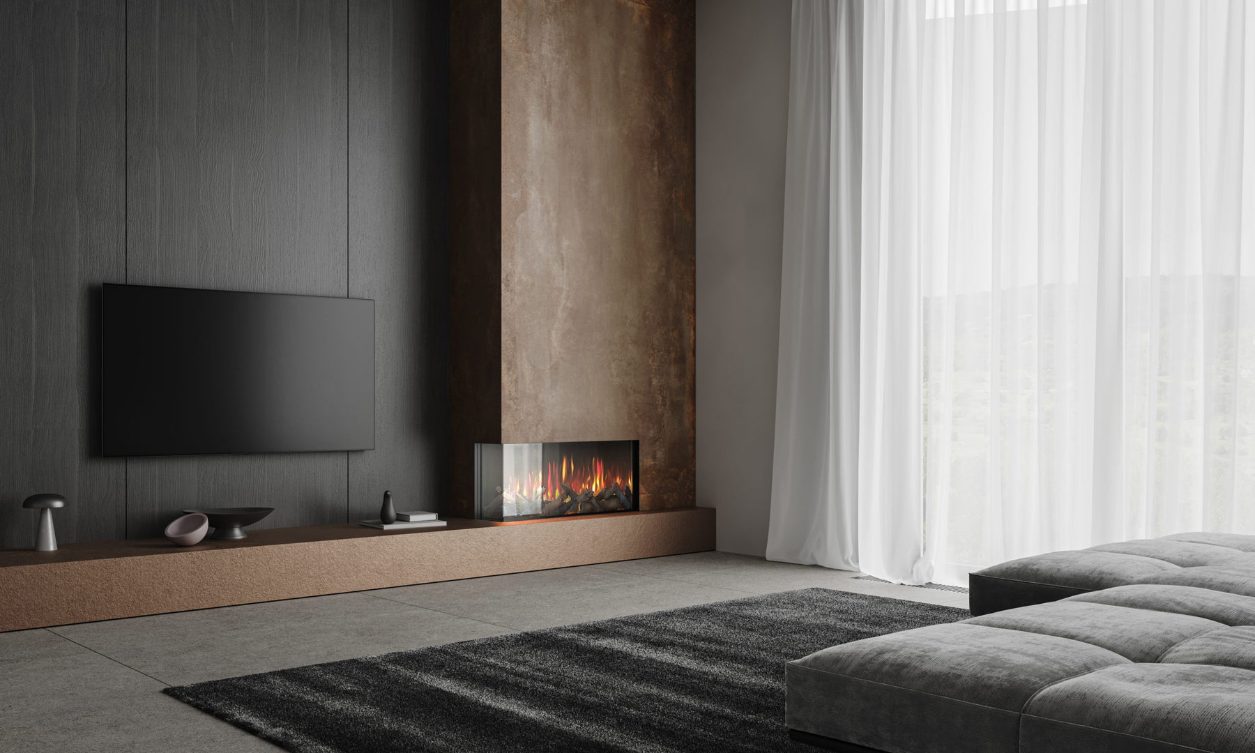 ilektro 950 Landscape Electric Fireplace - Electric Fireplaces - Paul Agnew Designs - Hunter Valley Heating