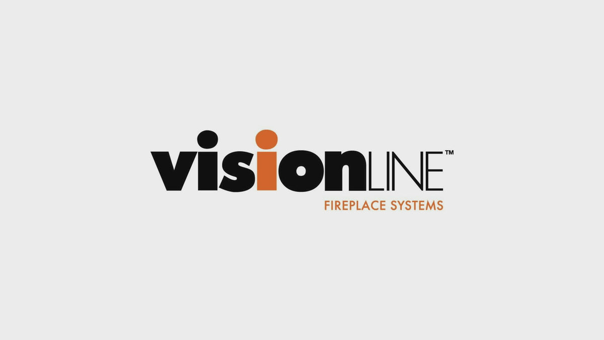 VisionLINE Taurus Double Sided wood heater showcase featuring its panoramic fireplace design