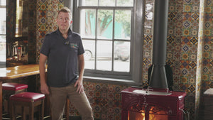 Vermont Castings Defiant wood heater walkthrough showing features, operation and cast iron design