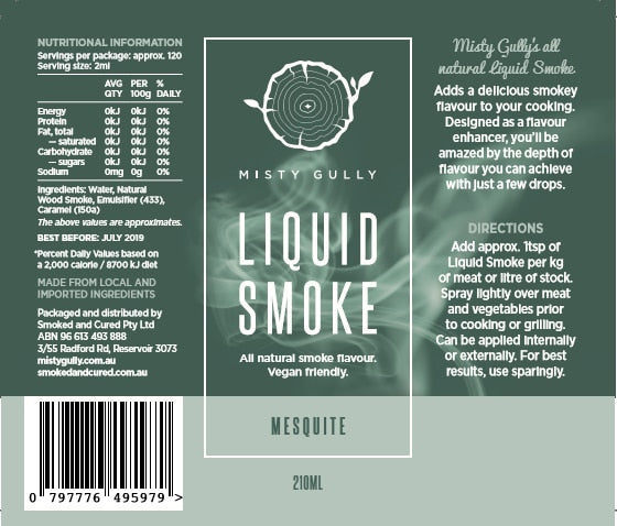 Misty Gully Liquid Smoke Mesquite (200ml)