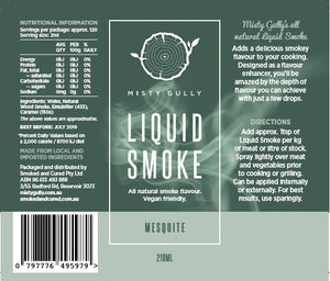 Misty Gully Liquid Smoke Mesquite (200ml)