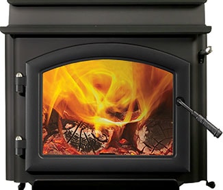 Quadra-Fire 31/43 Black Arched Door for compatible wood heaters