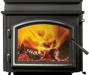 Quadra-Fire 31/43 Satin Nickel Trim Arched Door for compatible wood heaters