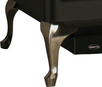 Quadra-Fire 4300 and 5700 Step Top Satin Nickel Queen Anne legs