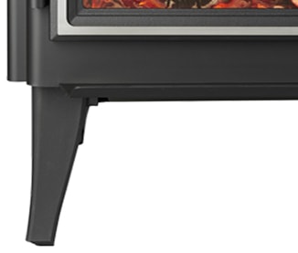 Quadra-Fire 4300 Step Top Black Straight Cast Leg Kit