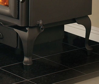 Quadra-Fire 4300 Step Top Queen Anne black legs for freestanding wood heater