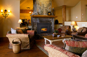Quadra-Fire Expedition 1 inbuilt wood fireplace installed in a living room