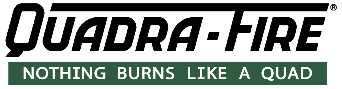 Quadra-Fire logo for freestanding fireplace accessories available from Hunter Valley Heating