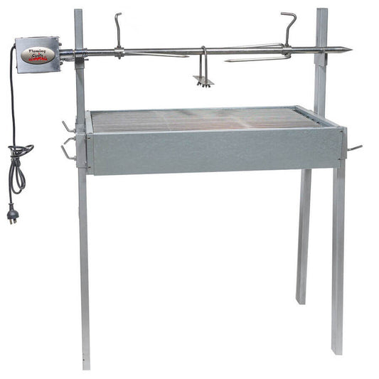 Extendable Large Charcoal BBQ Spit Rotisserie