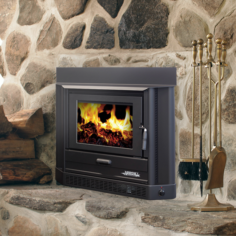 ARROW 1600 SATIN BLACK INBUILT WOOD HEATER