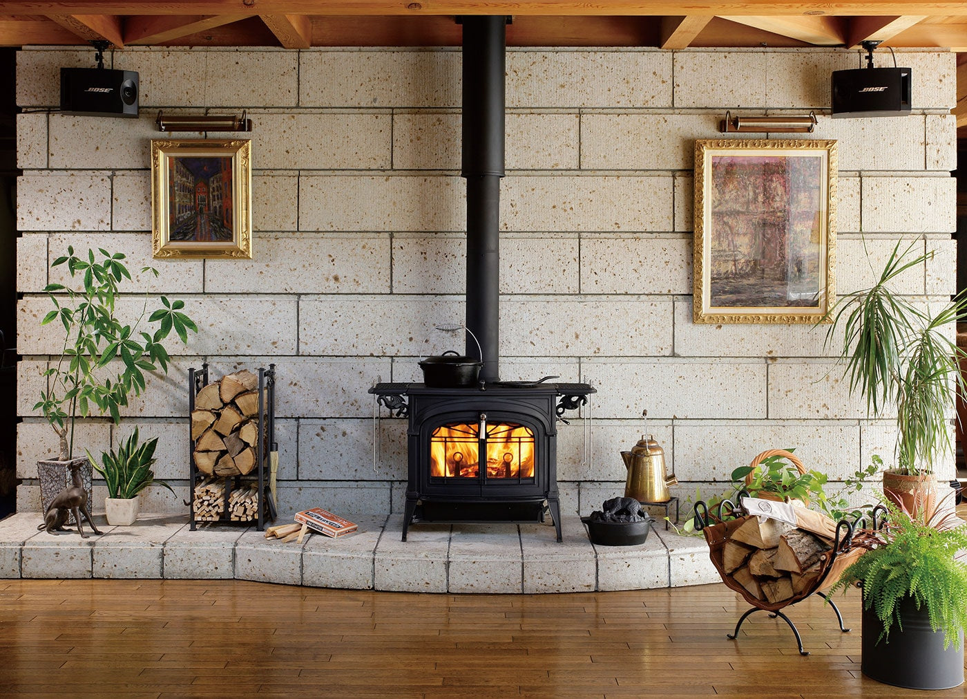 ENCORE WOOD BURNING STOVE FIREPLACE
