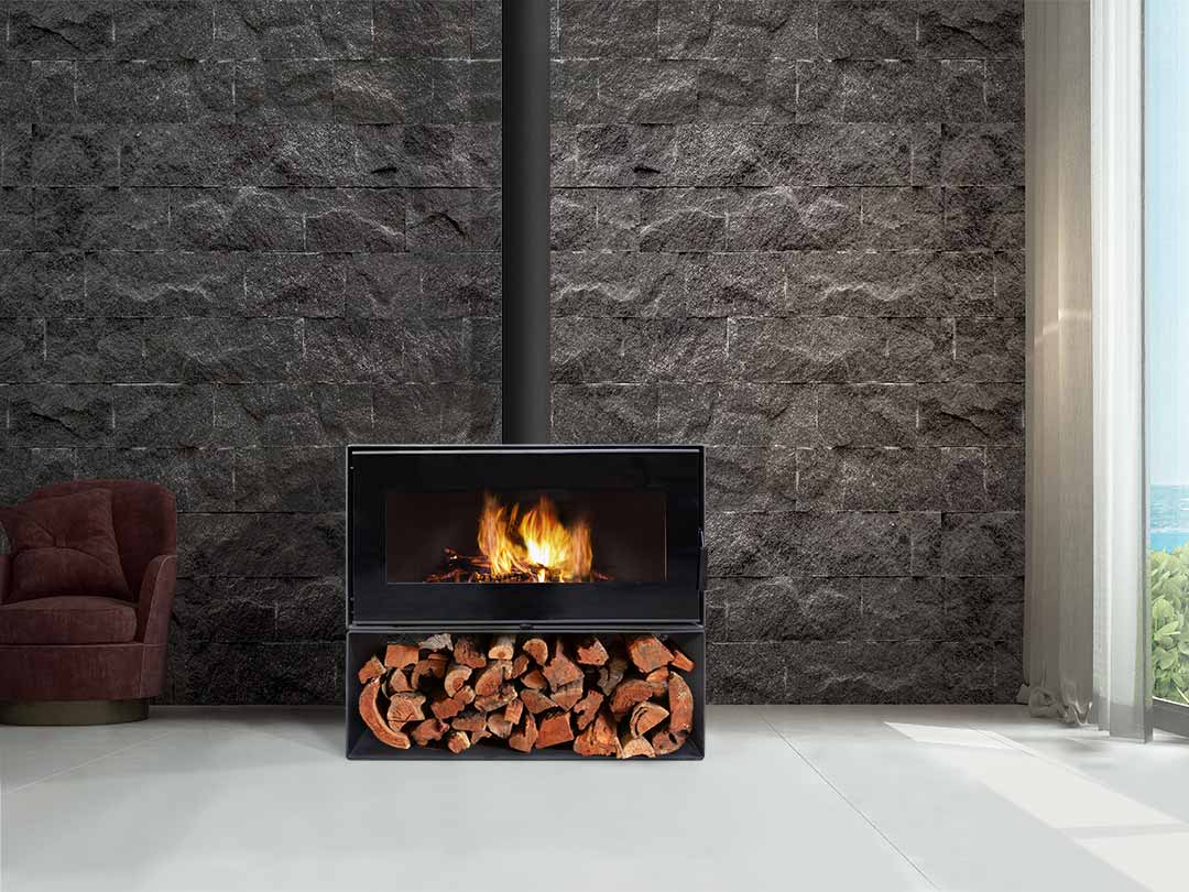 VisionLINE Taurus large freestanding wood heater